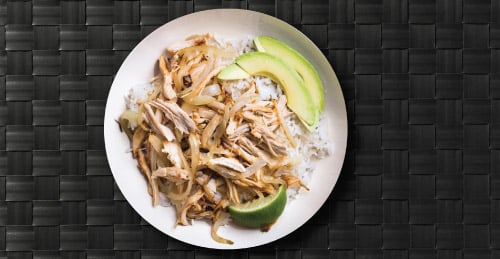 Cuban chicken customizable with extra protein, extra carb...