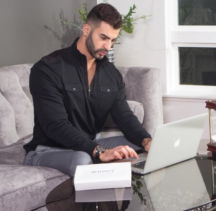 Person ordering Meal on their computer