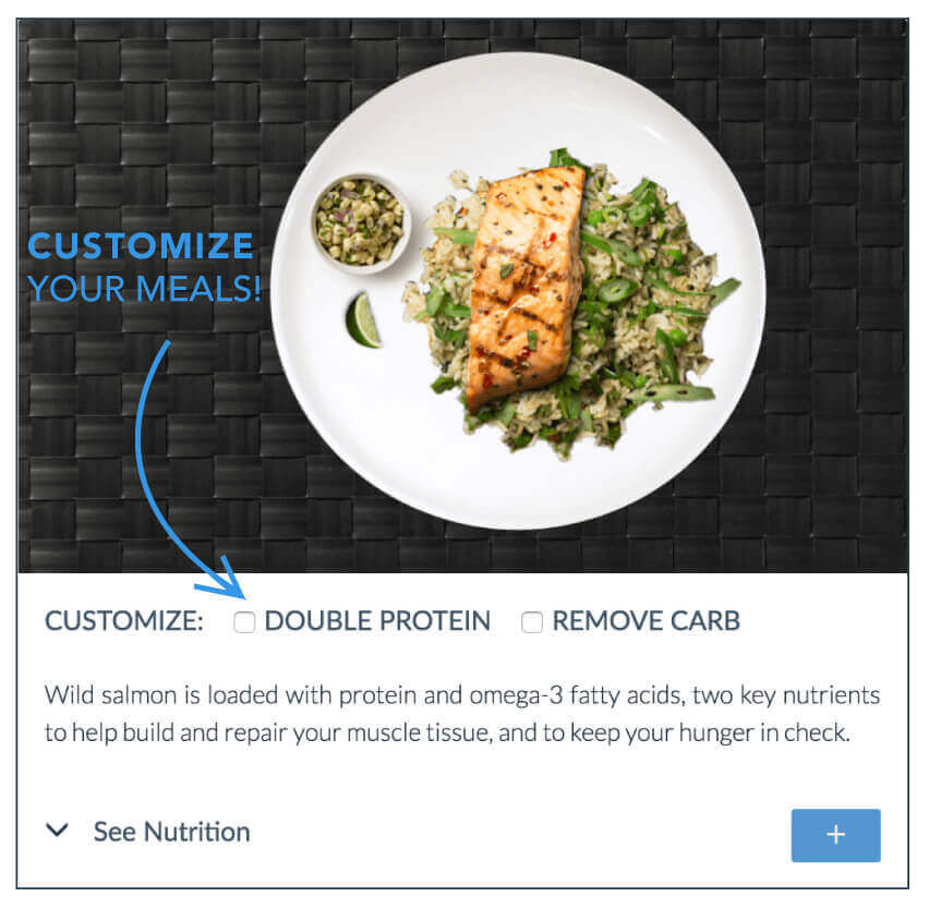 Food can be customized to better suit you
