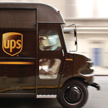 Picture of UPS truck with MealPro Meal Boxes being loaded on the Truck