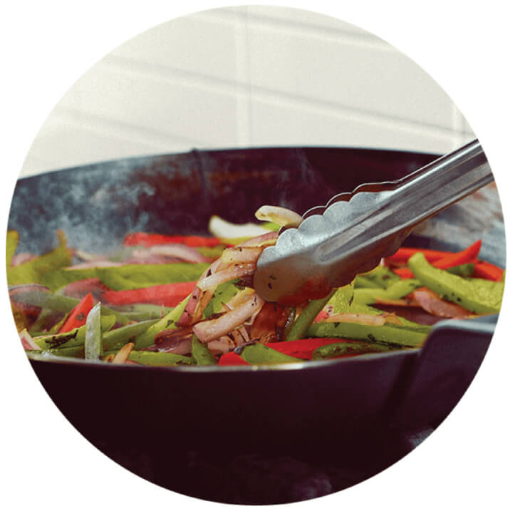 Our fajita bell pepper and onion veggies being sautéd. Our fajita bell pepper and onion veggies being sautéd.