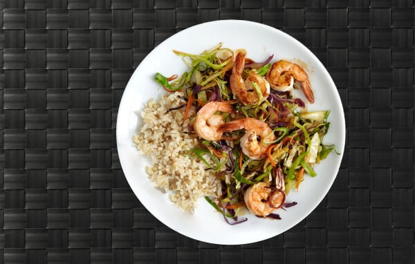 Picture shows a shrimp stir fry meal Picture shows a shrimp stir fry meal