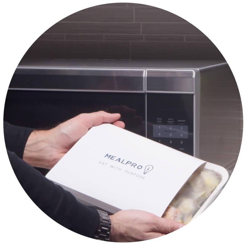 Picture of a MealPro meal plan that has arrived at your door Meal plan has arrived