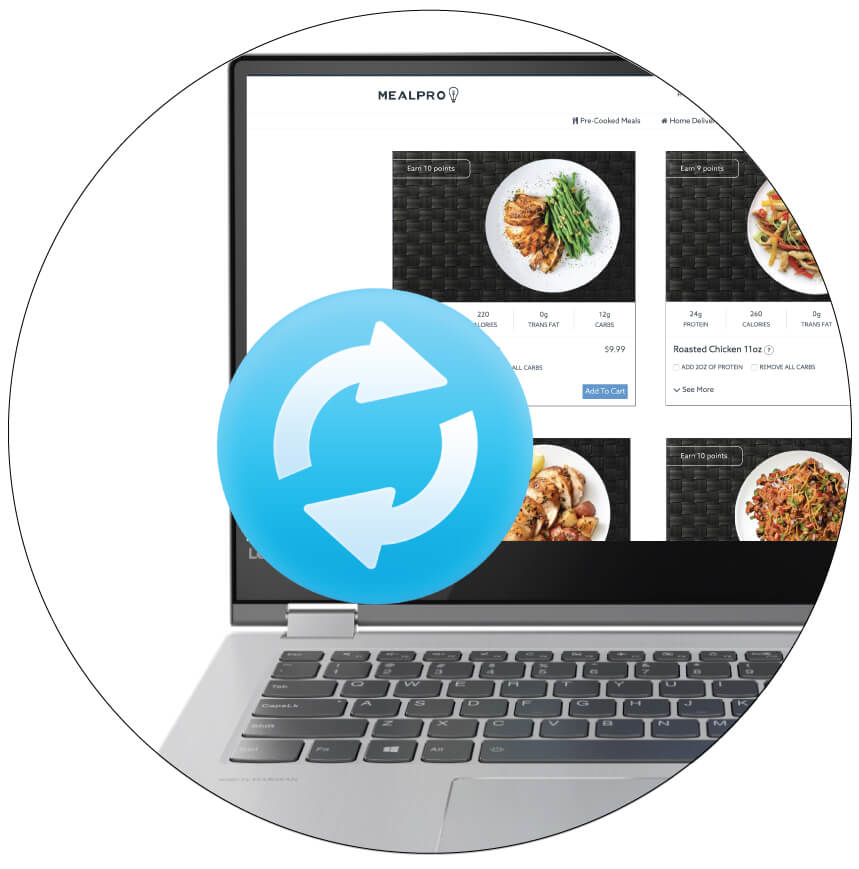 Order your elderly meals on a recurring basis your schedule through the website Order your prepackaged senior meals on a recurring basis your schedule through the website