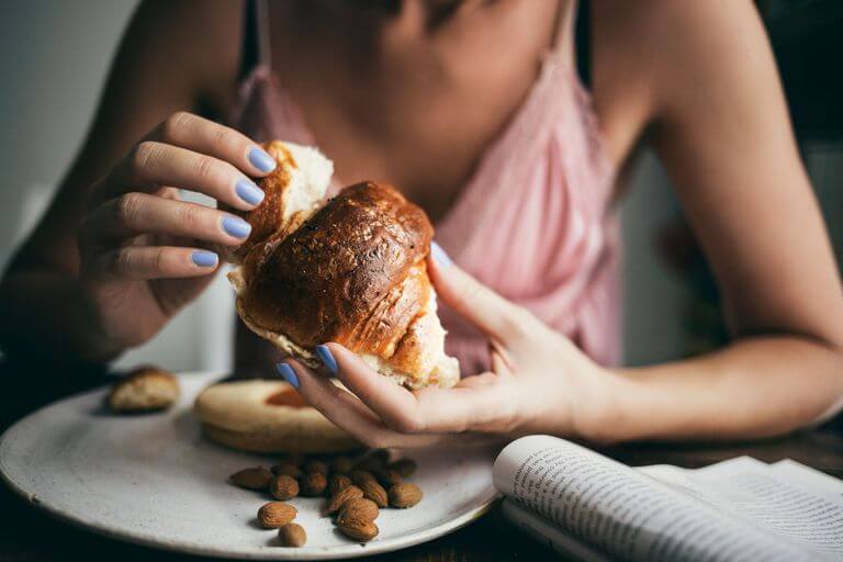 Picture of a food diary being used to track days and calories