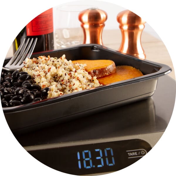 Each meal is carefully portioned. Picture of a MealPro meal that has is ready to be heated and served