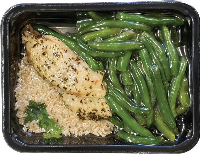 Roasted Tilapia Served with String Beans Roasted Tilapia