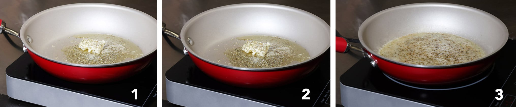 melt butter in pan