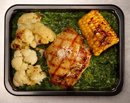 Diabetic Meal with Chicken and Spinach