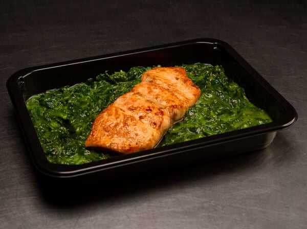 Diabetic Salmon and spinach meal