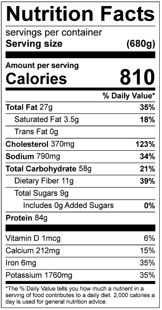 Athlete Jam Chicken Nutrition