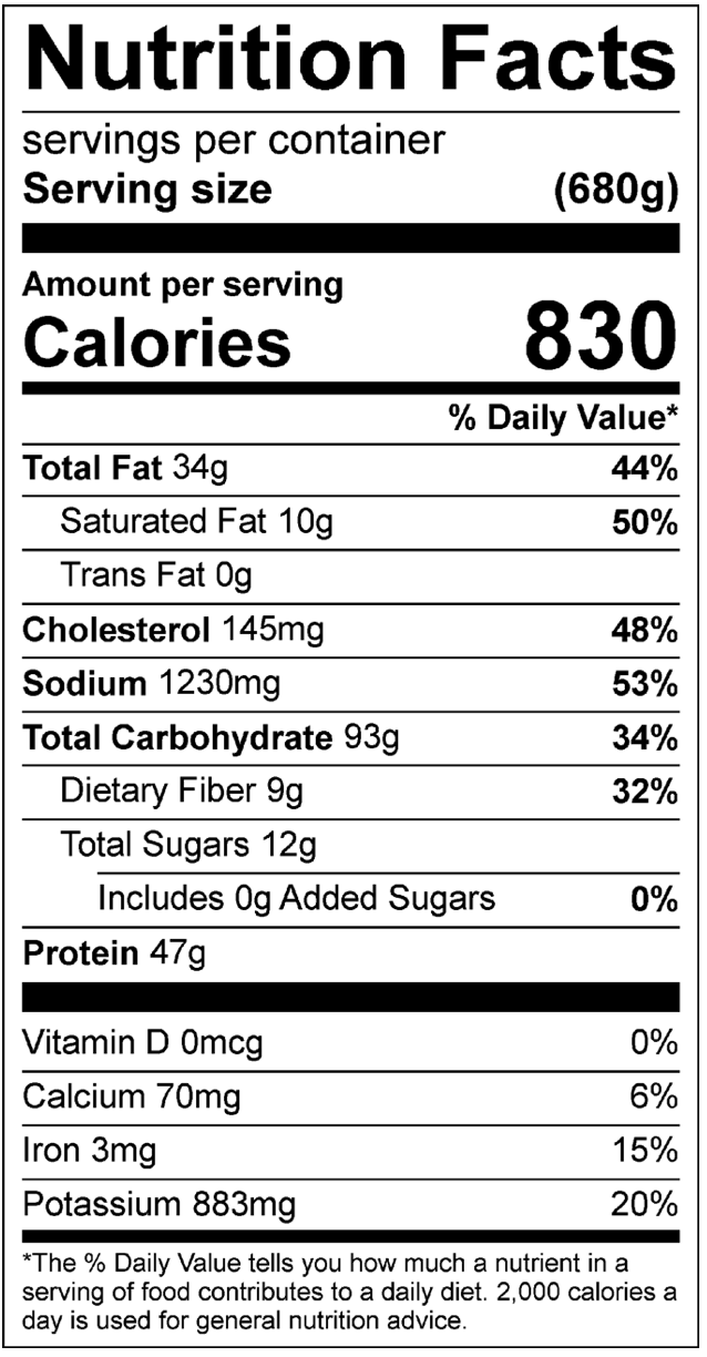 Steak Fajitas Nutrition