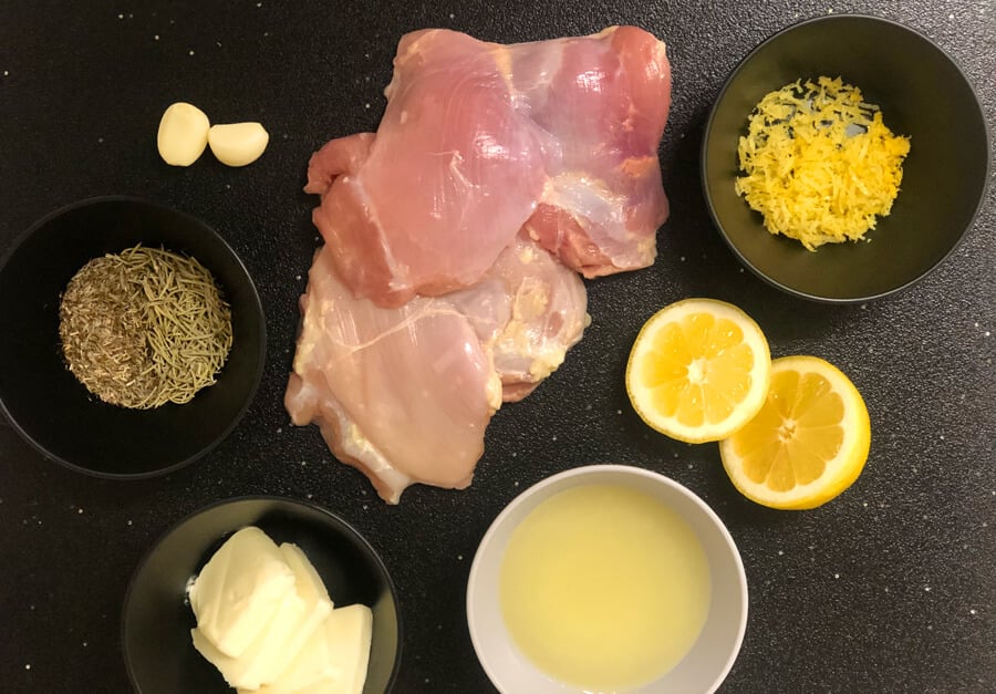 Season the chicken for this Easy keto Lemon Chicken recipe