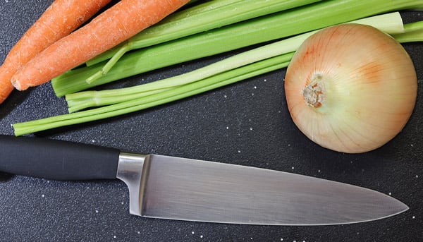 mince veggies for this spaghetti meat sauce recipe