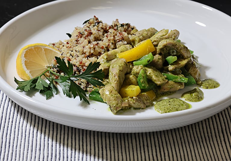 heart healthy pesto chicken recipe