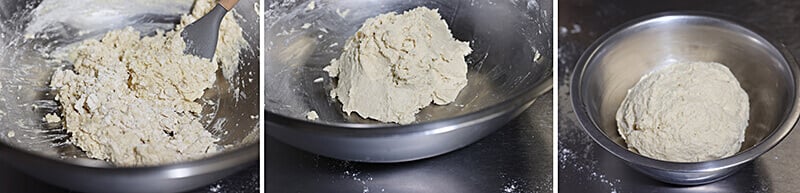 pizza dough mixing