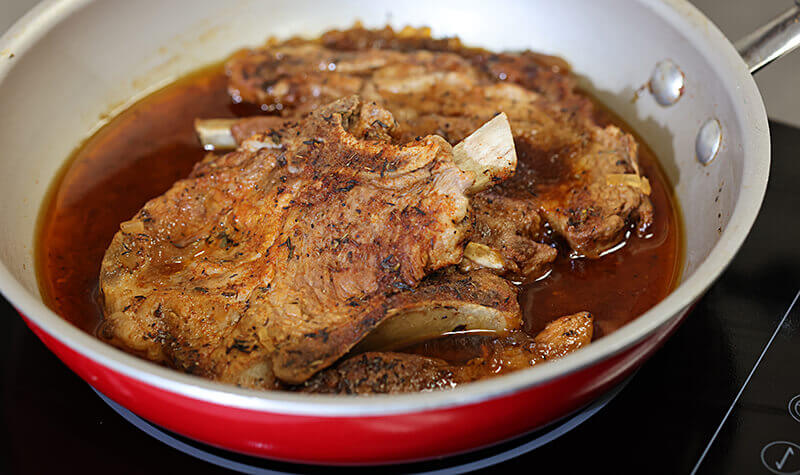 Finish Braising Pork Chops