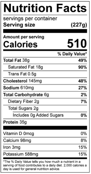 Keto Cauliflower Pulled Steak Nutrition