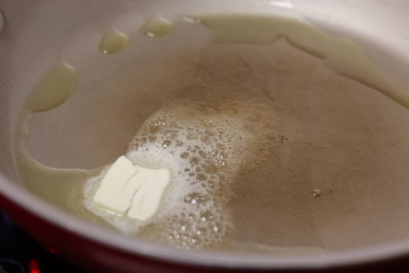 melt butter in a skillet