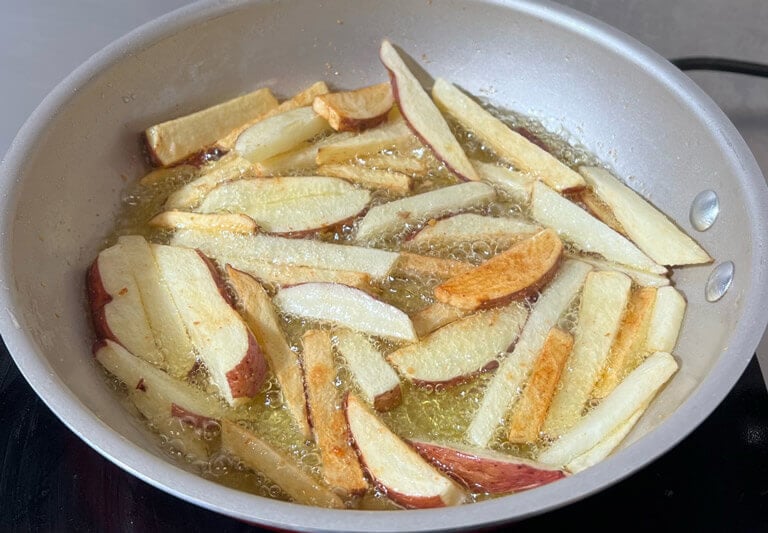 drain and allow french fry to dry