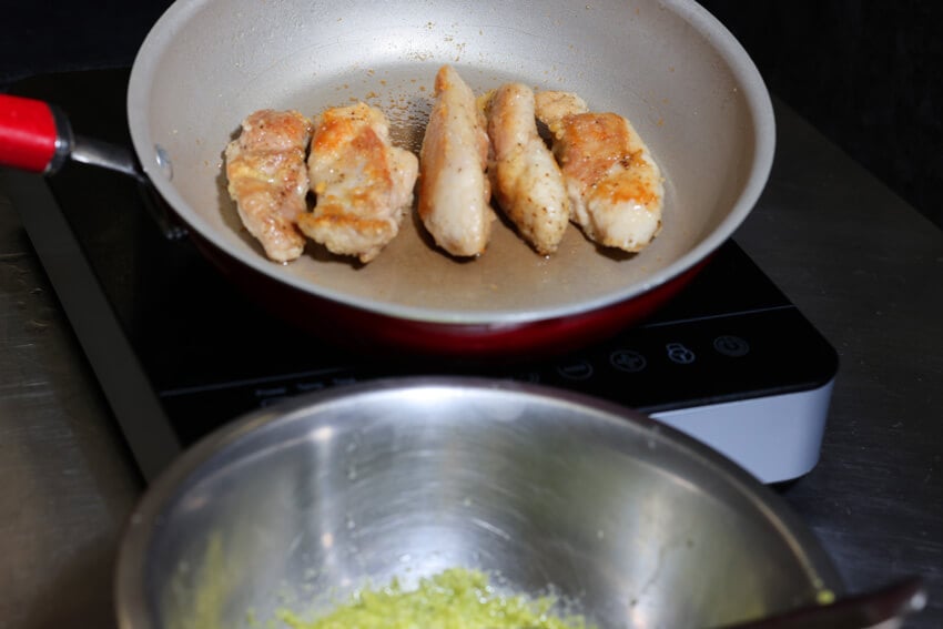 Pan Fry Lemon Pesto Chicken Tender Recipe