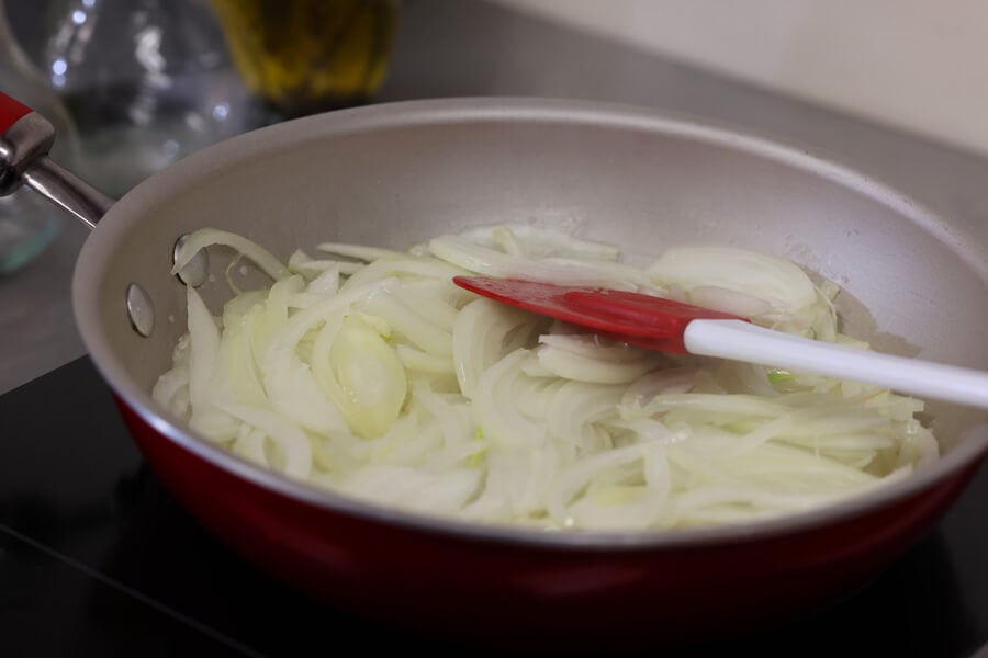 Melt butter in pan