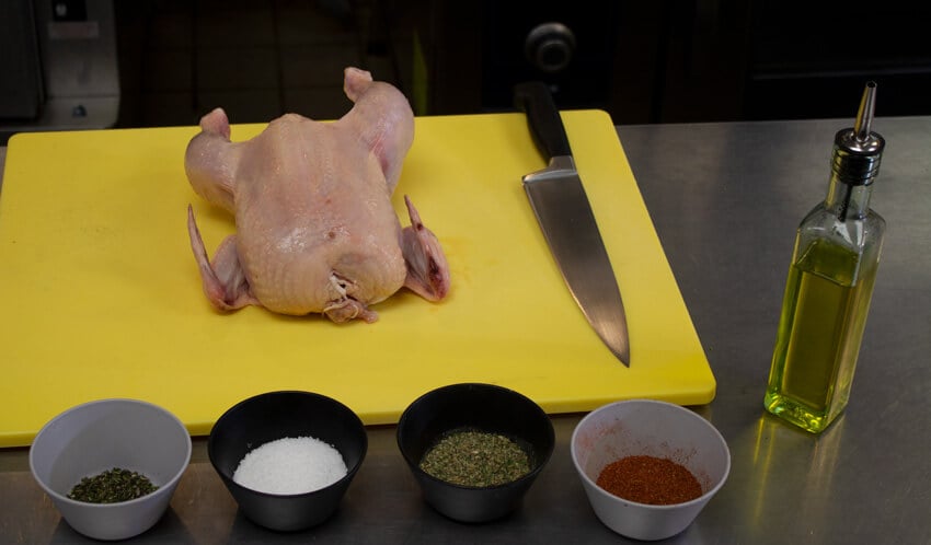 Rotisserie Chicken Kitchen tools and Ingredients