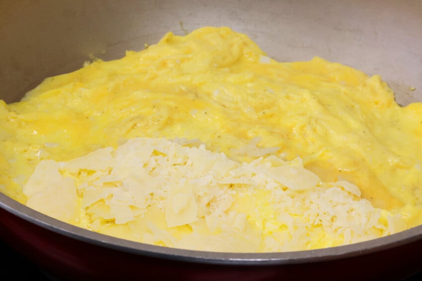 High protein Omelette Recipe Ingredients with parmesan