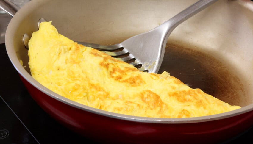 High protein Omelette Recipe in the pan