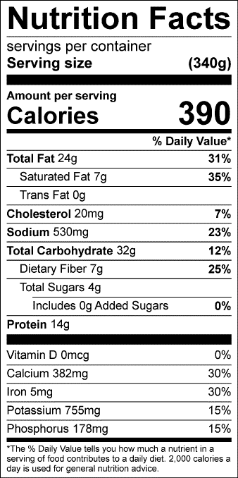 Spinach Lasagna Nutrition