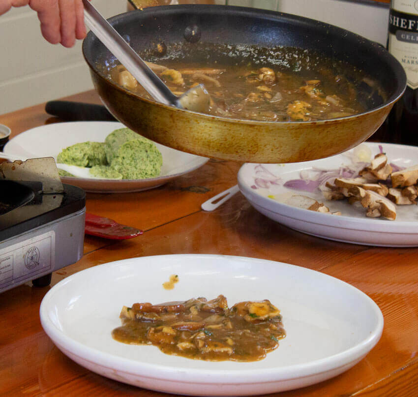 Mushroom Sauce Recipe Plated