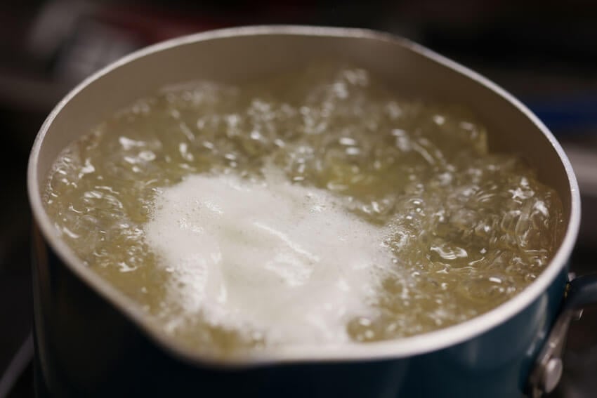 boiling rotini pasta noodles