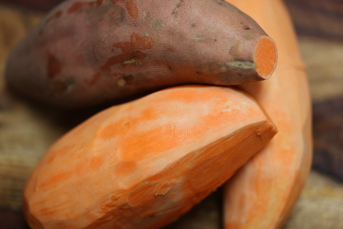 Yam mash peeled