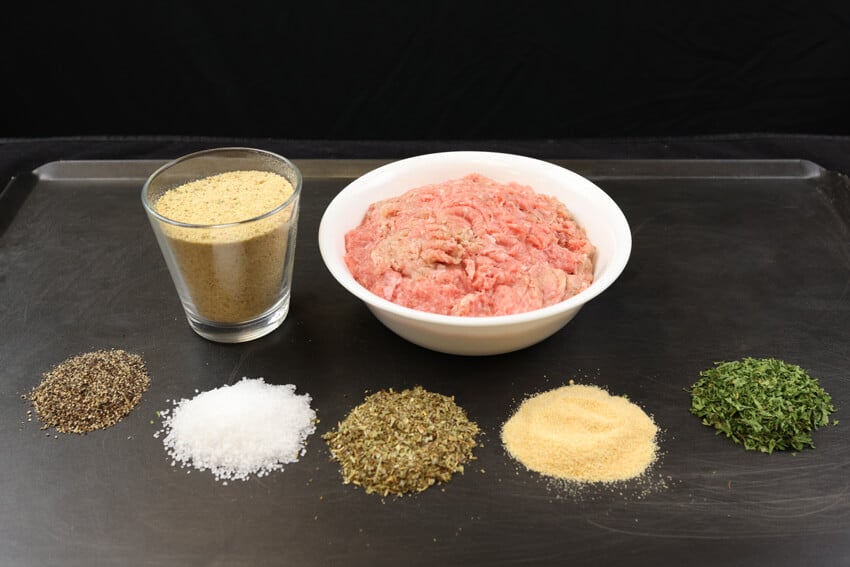 Recipe Ingredients for low calorie meatballs
