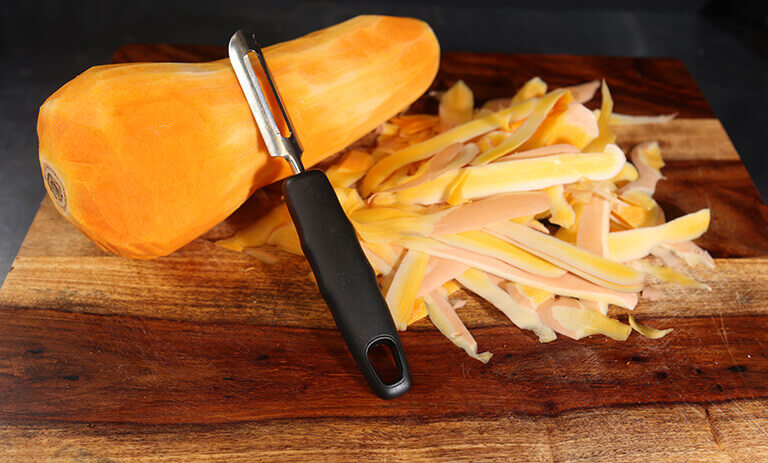 Squash Fries peeled