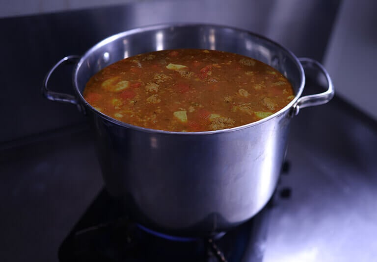 gumbo simmering