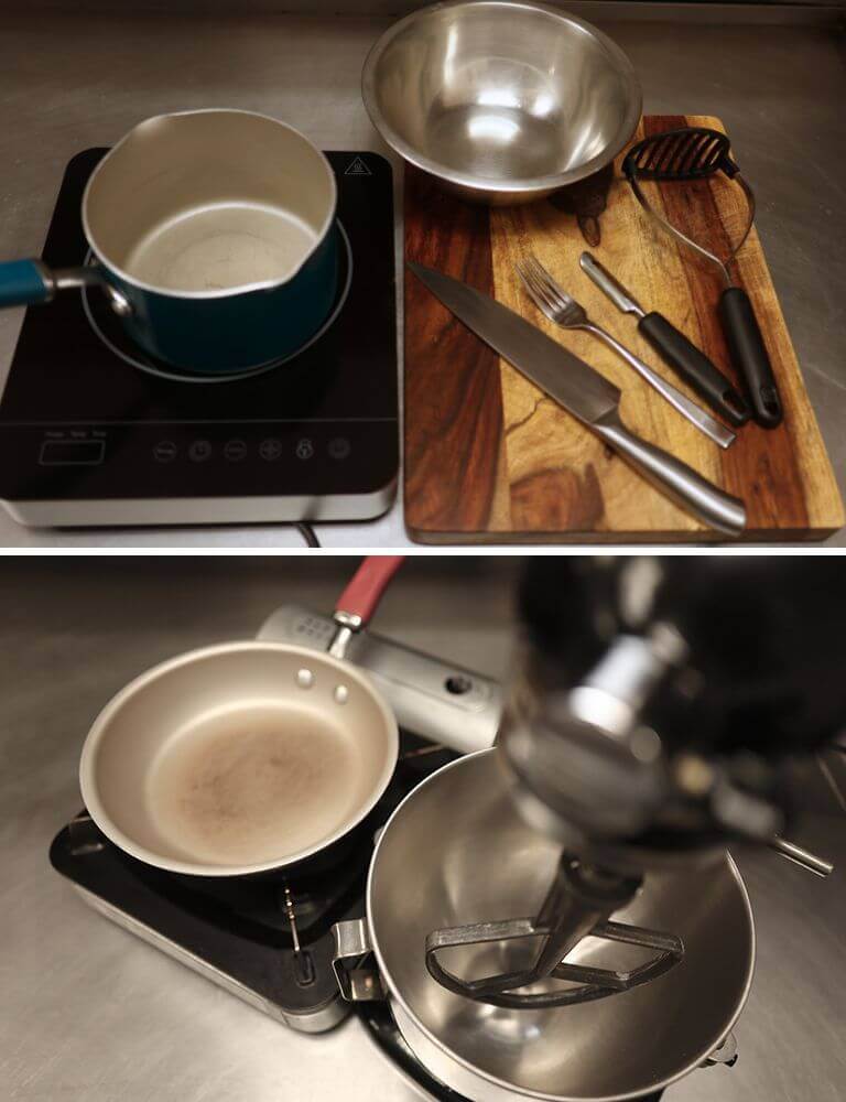 tools for cooking sweet potato gnocchi