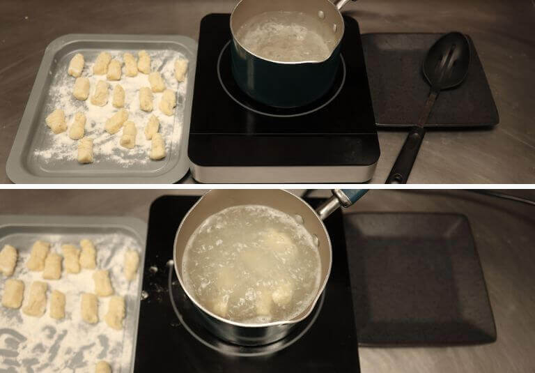 potato gnocchi boiling station
