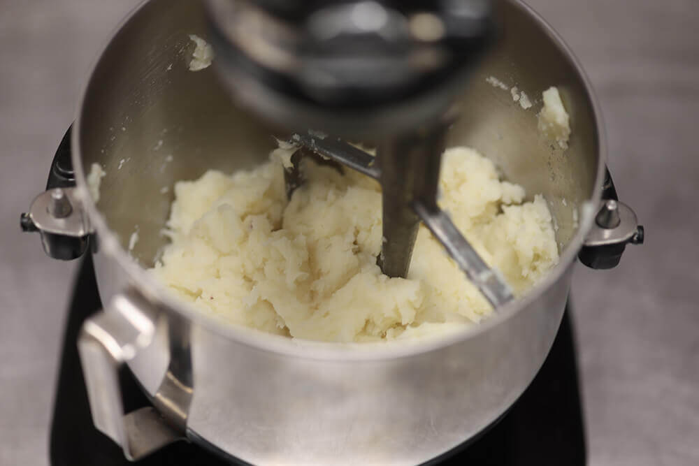 potatoes in stand mixer