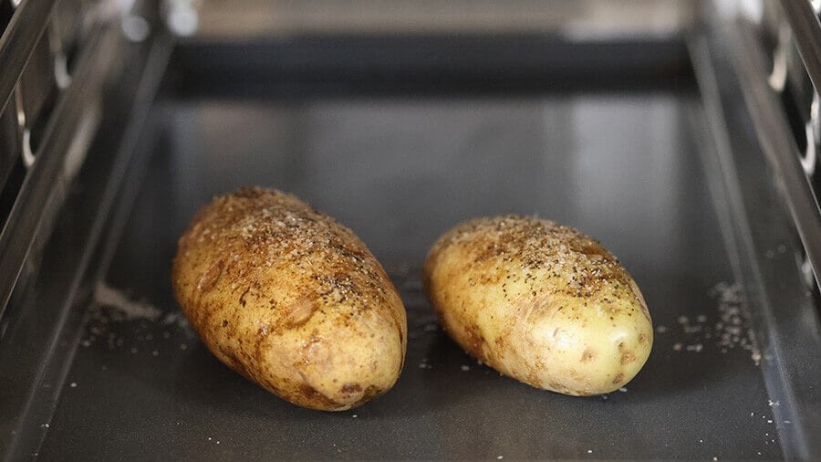 seasoned potatoes in oven