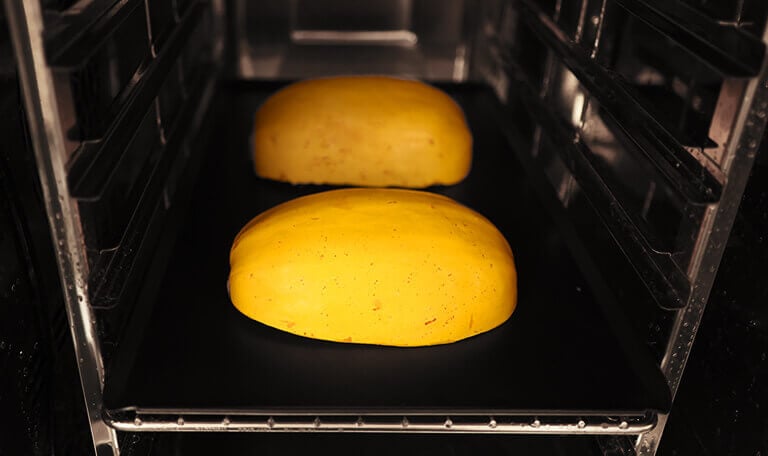 Spaghetti Squash Cooking in Oven