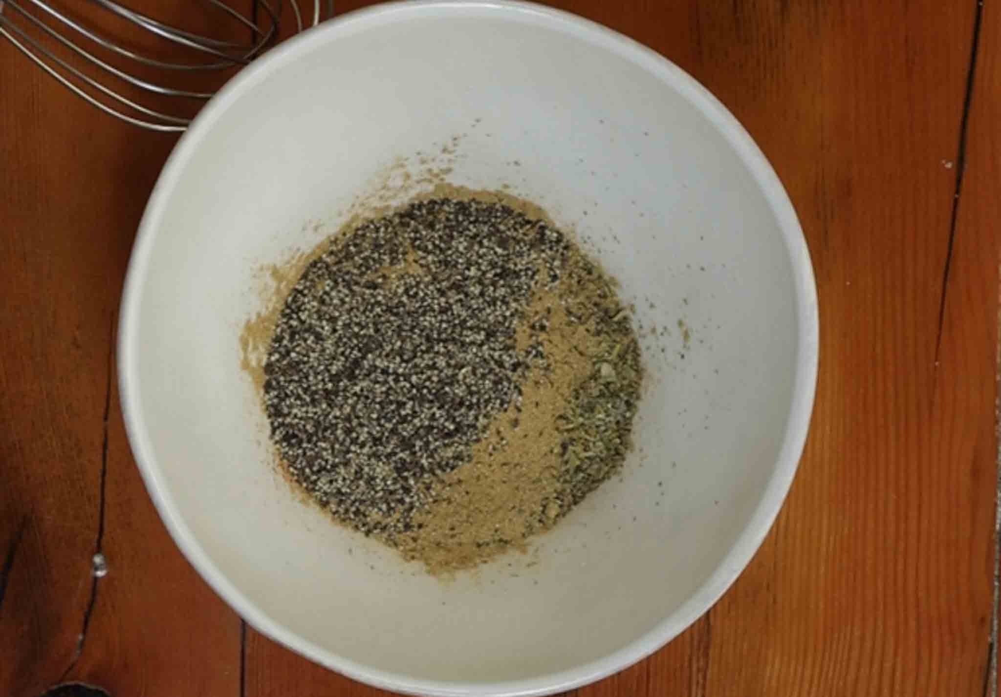 dry seasonings mixed for a rub