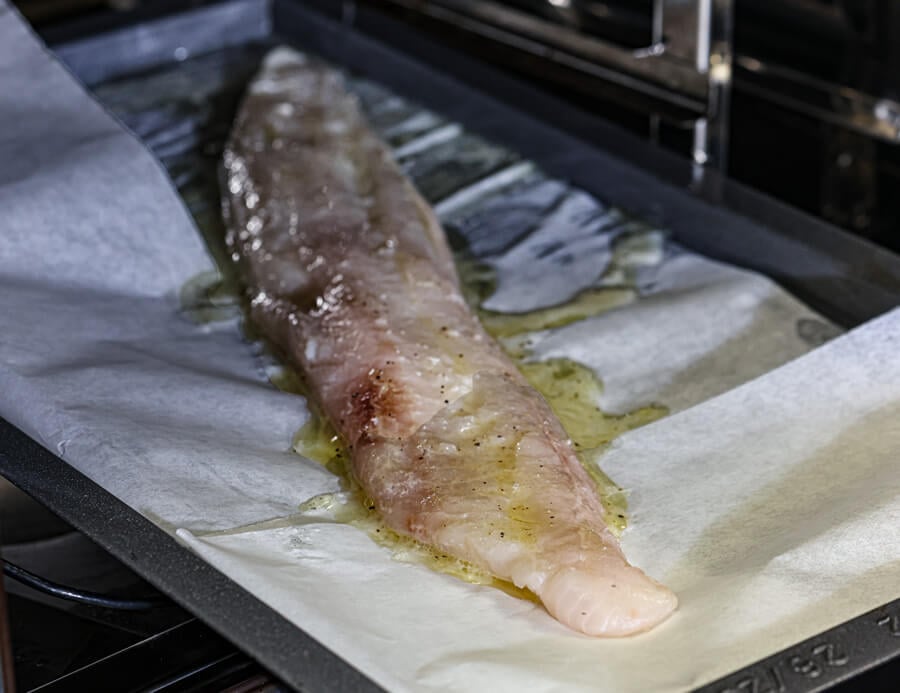 Lingcod on the sheetpan
