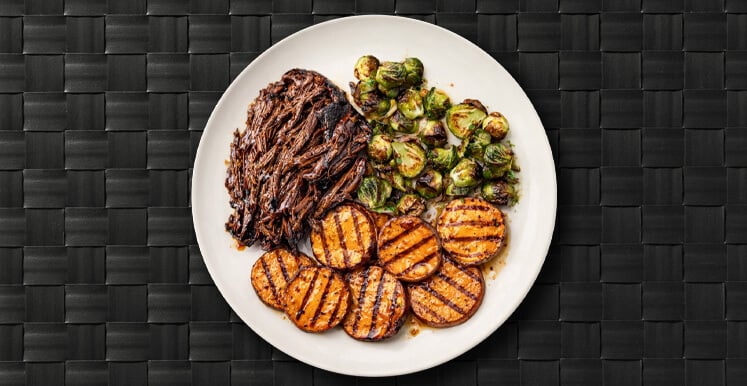 Paleo Pulled Steak w Roast Yam