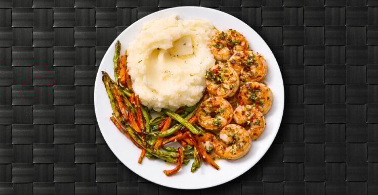 Shrimp w Cauliflower Mash