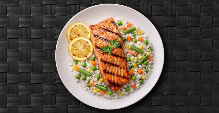 Dialysis Salmon Fried Rice Meal