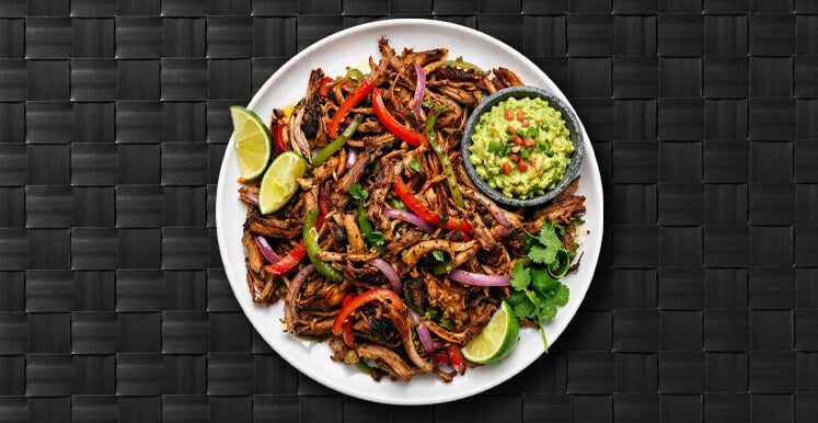 Keto carnitas with guacamole